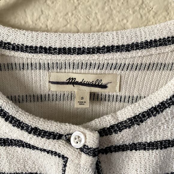 MADEWELL Women Split-Crewneck Cardigan Tank Size S NWT Summer Work Outfit - Picture 3 of 7